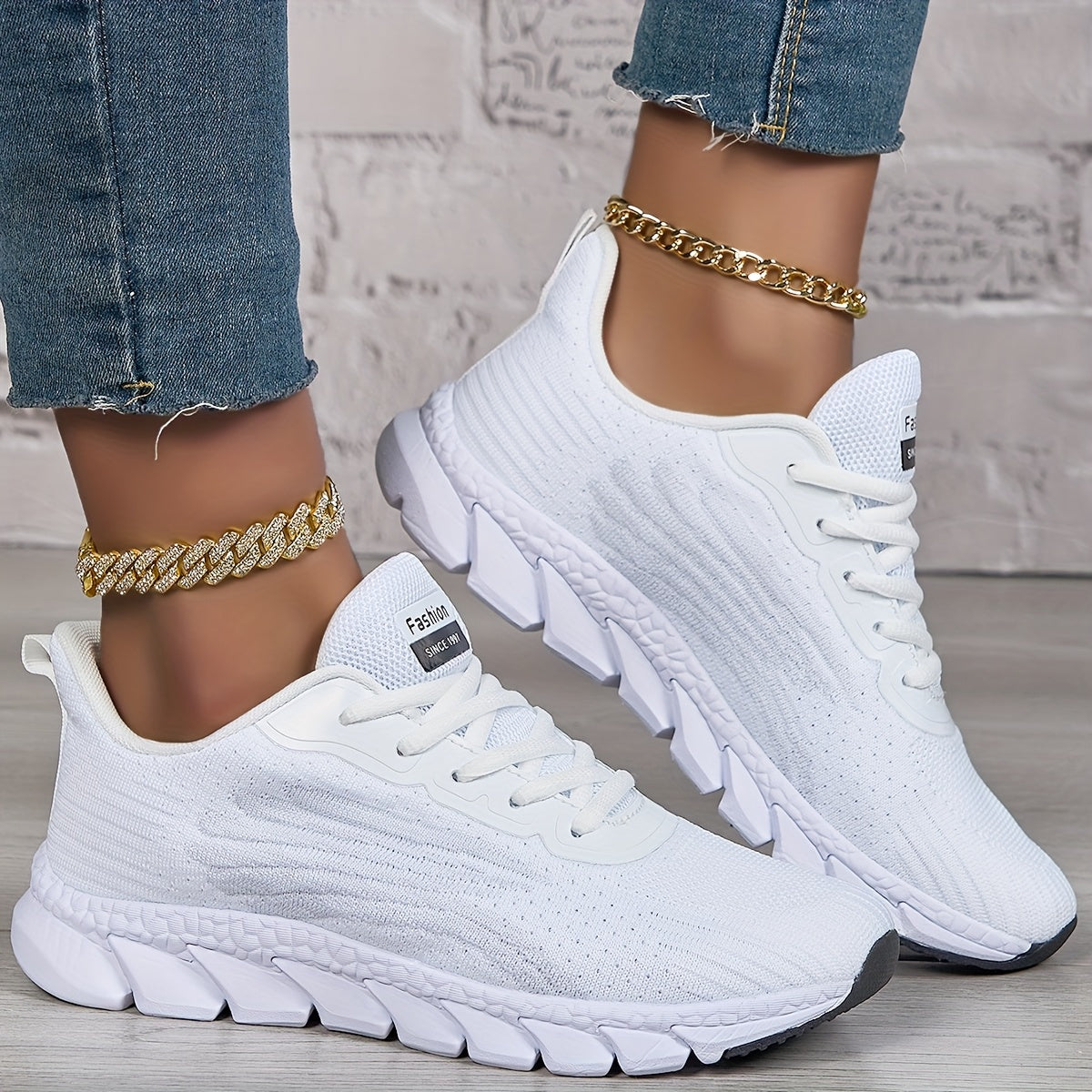 White Sports Shoes For Men And Women, Mesh Breathable Lightweight Running Shoes, Soft-soled Casual Walking Shoes For Women.